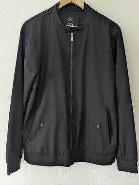 Cuts Clothing Black Men's Bomber Jacket - Zip Front